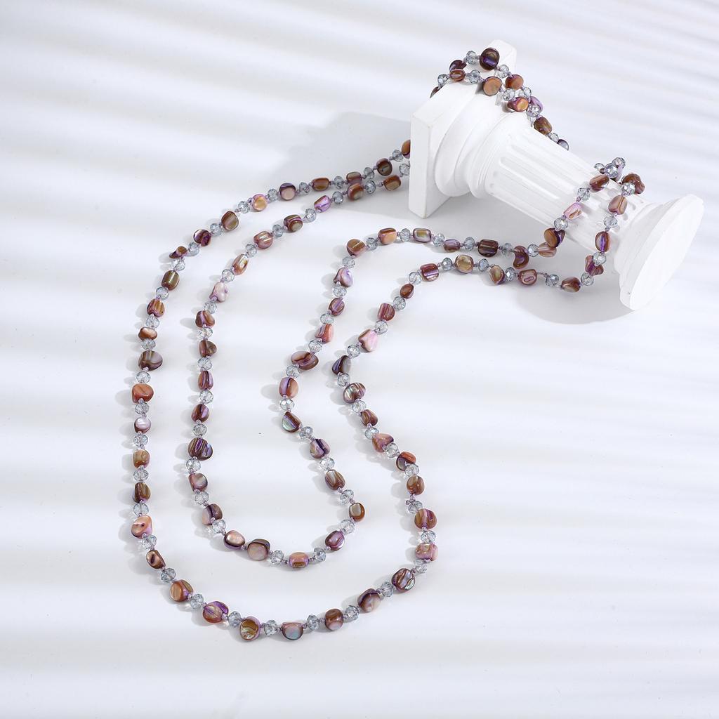 Premium Multi-Layer Shell Pendant Long Necklace Women'S Bohemian Autumn And Winter Sweater Chain