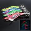 6Pcs LED Electronic Shrimp Lure with Squid Hook Jigging Hard Sea Fishing Lures Prawn Luminous Artificial Bait Tackle for Fish