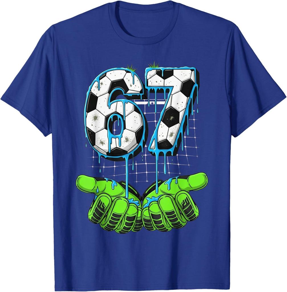 Soccer 67 Six Seven Funny Gen Alpha Meme Drip Unisex T-Shirt