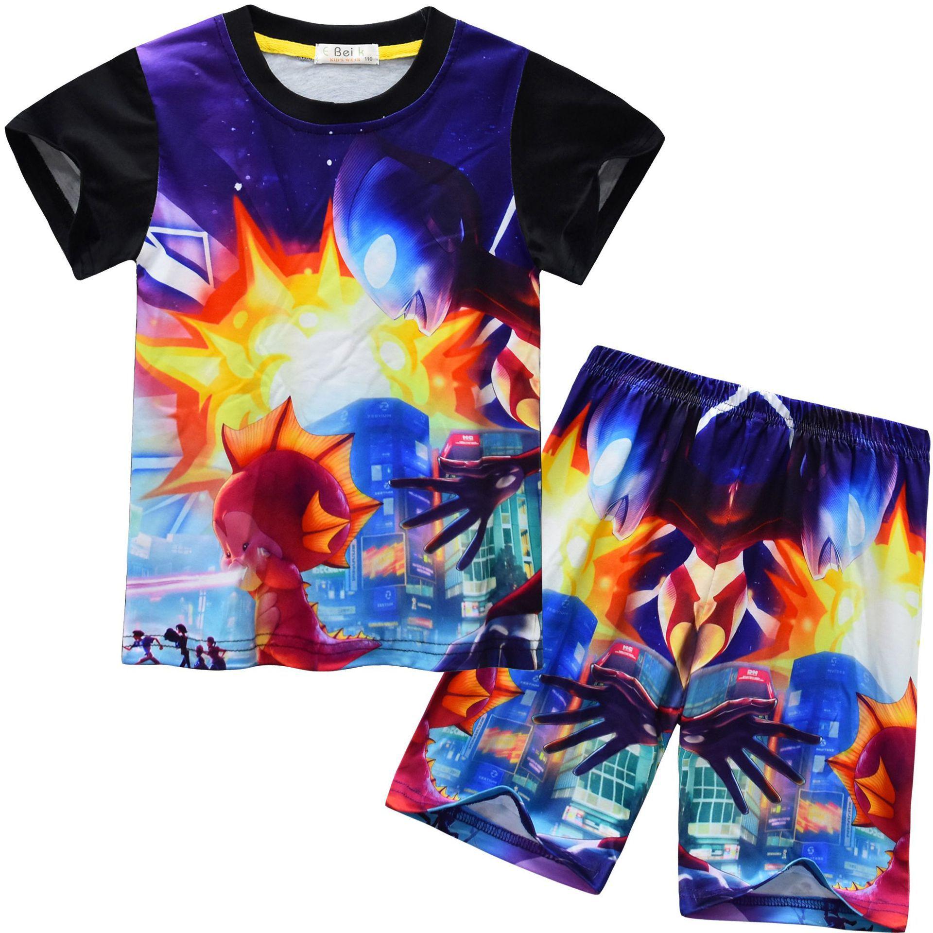 Set, Digital Printing, Children S Set, Children S Short-Sleeved Loungewear Set 92314 110