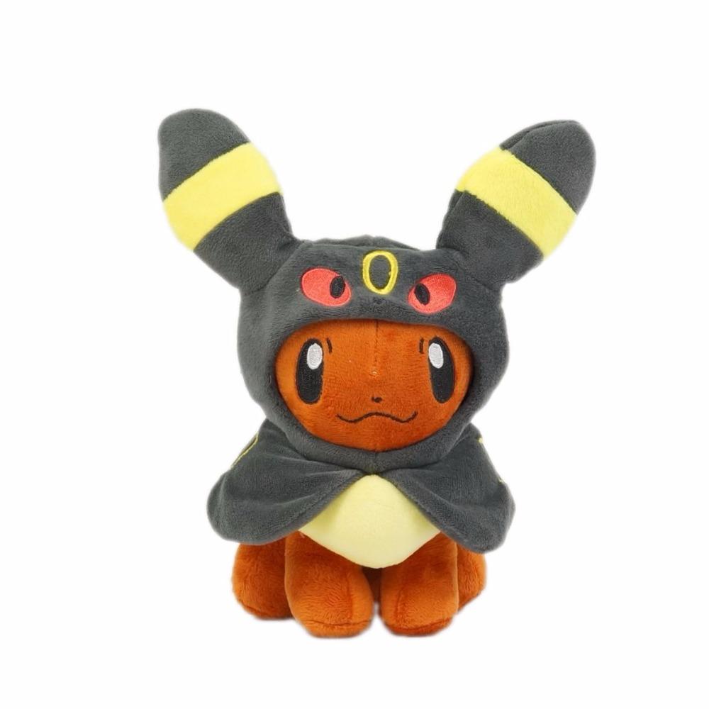 7 Stile 8" Pokemon Evoli Poncho Umbreon Espeon Blitza Voltobal Aquana Psiana Flamara Plüschtier Stofftiere