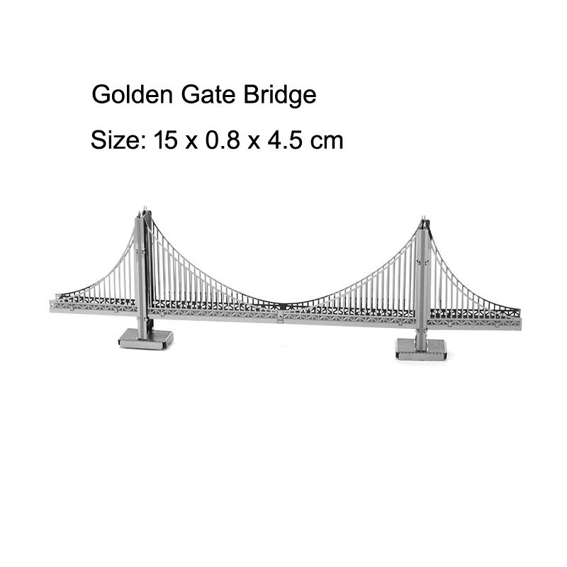 World Architecture 3D Metal Puzzle  Tower Model Diy Laser Cut Jigsaw Model For Adult Kid Educational Toys Desktop Decoration