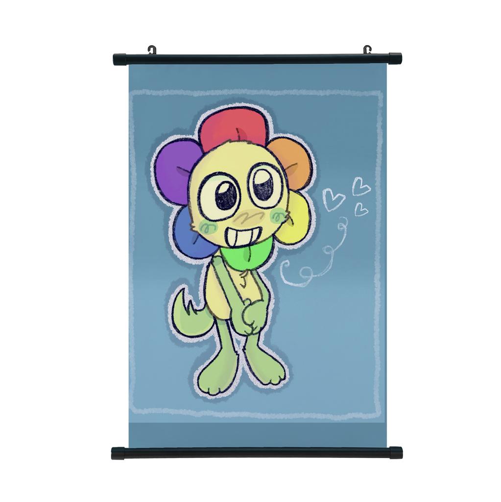 Dandy's World Wall Scroll Poster Anime Starry Night Astro Poster Hanging Painting Home Decoration