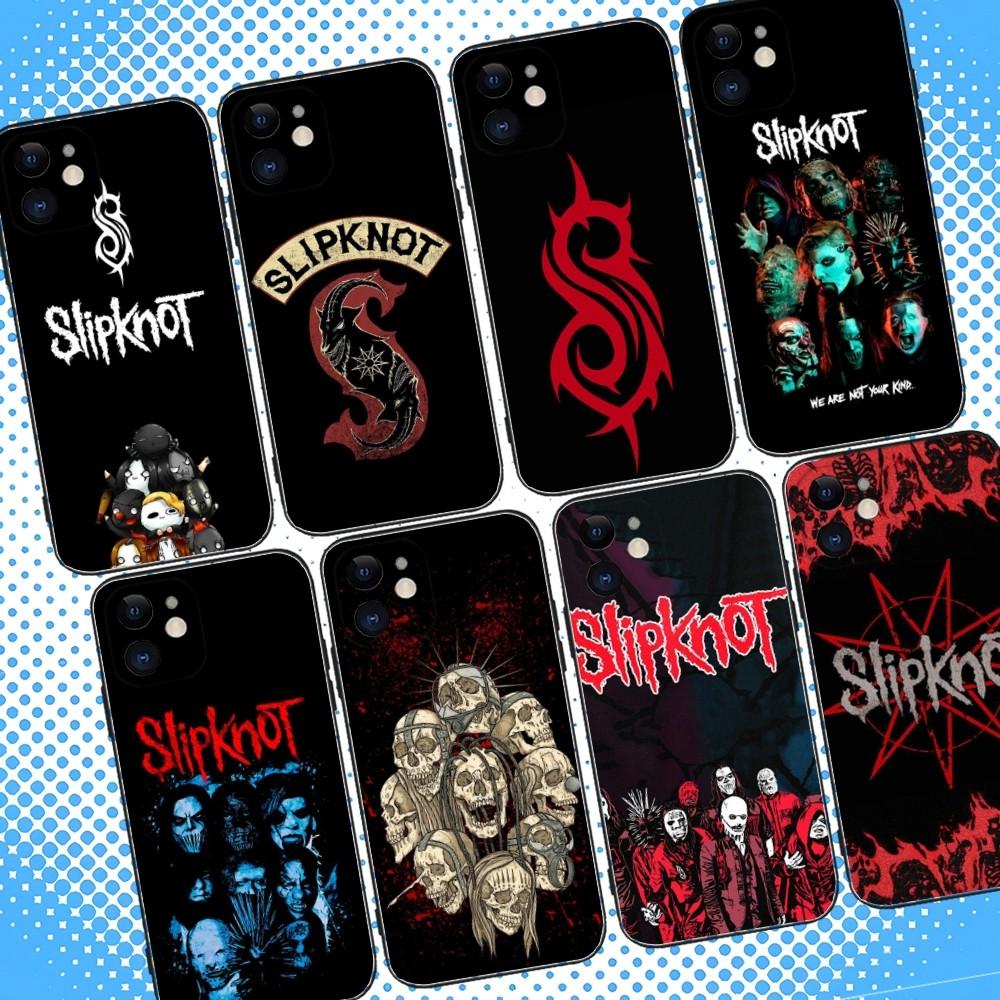 S-Slipknot Bone Church Phone Case For iPhone 16,15,14,13,12,11,Pro,Max,Plus,X,XS,XR,SE,8,7,Mini,Soft Silicone Black Case