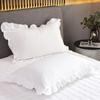 White Thicken Quilted Princess Bedding Bed Skirt Pillowcases With Cotton Winter Warm Bedspread Mattress Cover 1/3pcs Bed Sheet