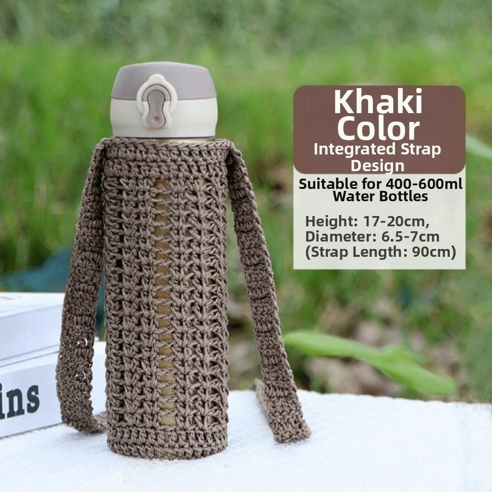 Heat Insulated Knitted Water Bottle Cover Reusable Cup Sleeve Pouch  Water Bottle Accessories