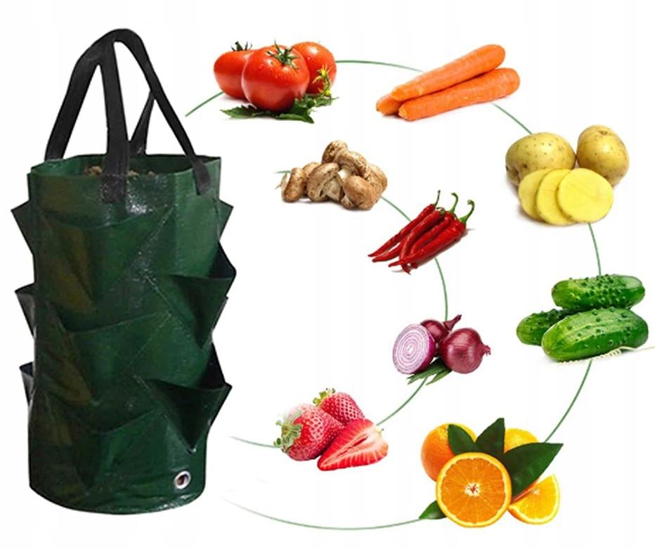 Flowerpot Cascade Bag Bag Vegetables Hanging Strawberries Strawberries Pockets