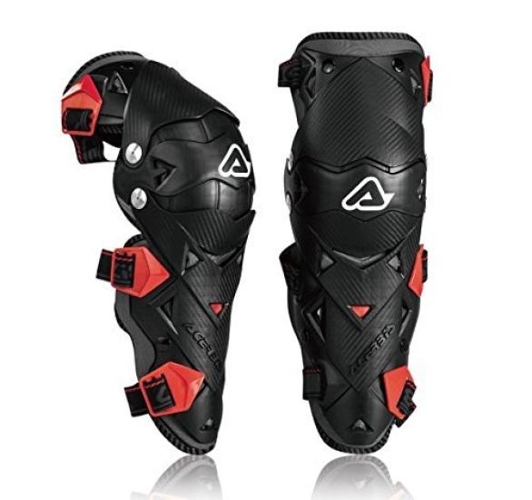 

ACERBIS Knee Guards One Size Fits Most (Rough & Road) IMPACT-EVO 3.0 (Knee Protectors) Black/Red, (AC-21608)