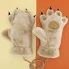 Women Gloves Bear Palm Paw Animals Plushclaw Glove Paws Costumes Cosplay Cute Cartoon Bear Simulation Furry Mittens Winter Warm
