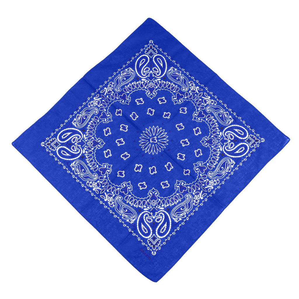 Trifong bandana blue paisley adult bandana handkerchief stylish 100% cotton cashew pattern unisex men's 55cm x 55cm blue