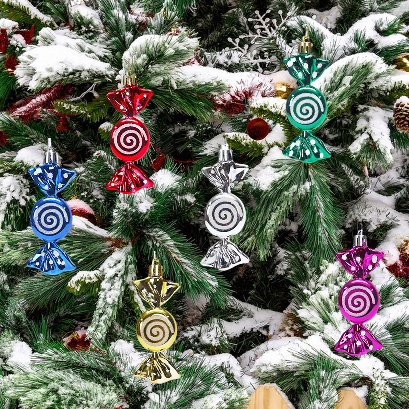 

6 Pieces Christmas Hanging Candy Ornaments Pendants Tree