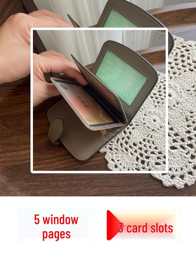 2025 Neu Damen Ultra-Dünn Leder ID- & Führerscheinhülle Organizer