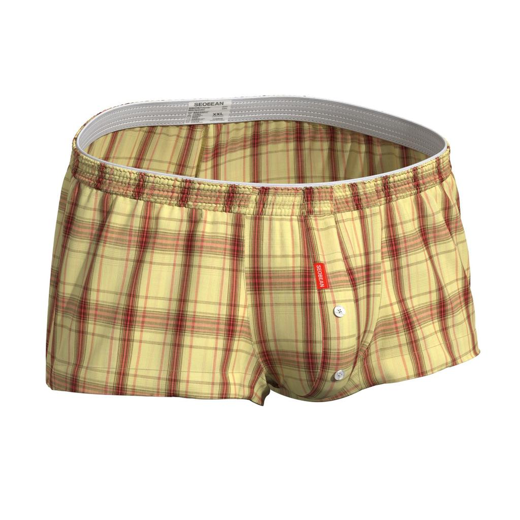 Cotton Men's Plaid Boxer Shorts Men Underwear Boxers Home Lounge Shorts Male Underpants Men Sleep Bottoms