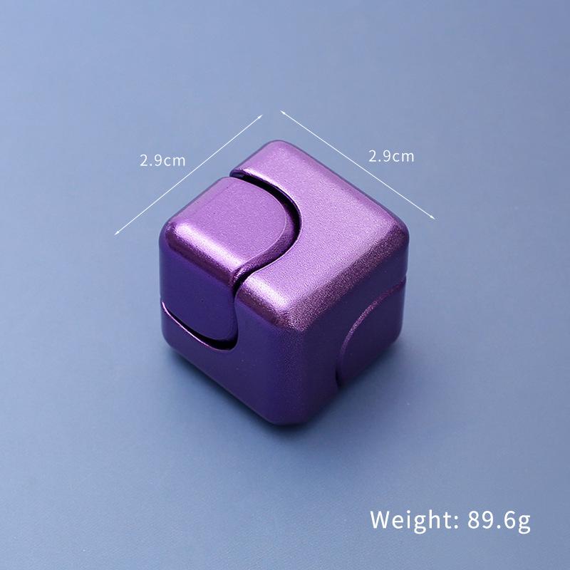 Dazzling Metal Magic Cube Rotatable Finger Spinner Toy