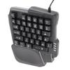 One Handed Gaming Keyboard 35 Keys Waterproof Wide Palm Rest Black Single Handed Keyboard for Computer Mobile Games