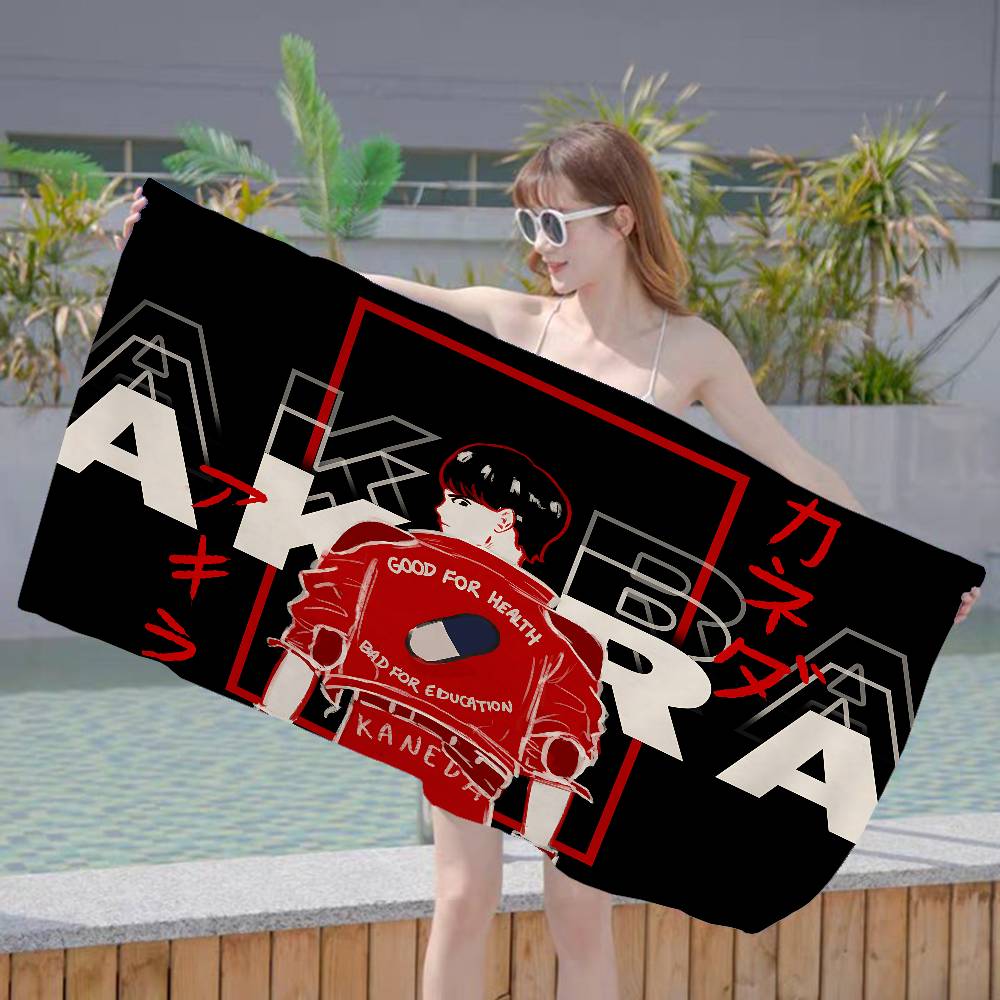 Superpower Energy Body A-akira Anime Bath Towel Microfiber Soft Water Absorbing Breathable For Kids Decorative Beach Towel
