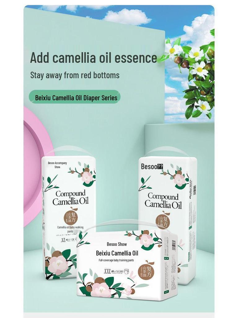 Aceite de Camelia de Alta Calidad Bei Xiu para Bebé con Antirojeces - Pañales Pull-Up