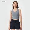 2025 Spring and Summer New Nude Feel H-Shaped Beauty Back Sports Vest Female Outwear Casual All-Matching Short Fitness Yoga Wear