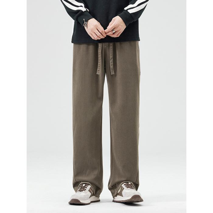 Super Comfortable Chenille Straight Sweatpants Men's Loose Autumn and Winter New American Trendy Brand Sports Casual Pants