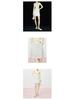 Autumn 2025 Elegant High-Waisted Porcelain White Sequin Midi Skirt for Women