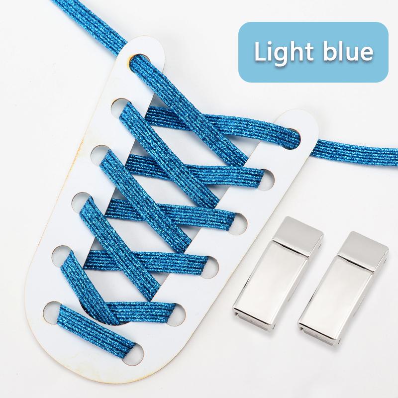 1 Paar Regenbogen Elastische Schnürsenkel Sneaker ohne Binden Magnetverschluss Schnürsenkel Kinder Erwachsene Glitzer Schnürsenkel Schuhzubehör