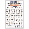 28-Tage Militärisches Calisthenics Trainingsposter, Körpergewichtsübungen Trainingsplan