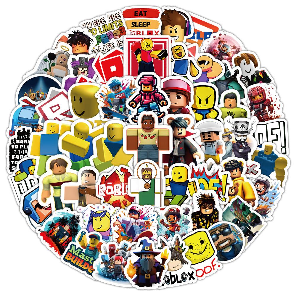 Roblox Cartoon Game Stickers 103 Pcs Waterproof Reusable No Residue Decorative Decals For Kids Phone Laptop Fridge Water Bottle