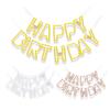 Hollow Mirror Letters Hapyy Birthday Happy Birthday Pull Flag Latte Flower Birthday Party Party Arrangement