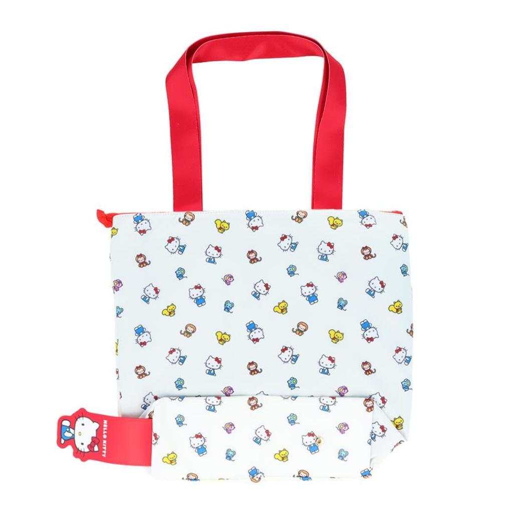 Sunstar Stationery Sanrio Character Eco Bag with NewLifeStyle Hello S2335255 Gusset, Kitty,