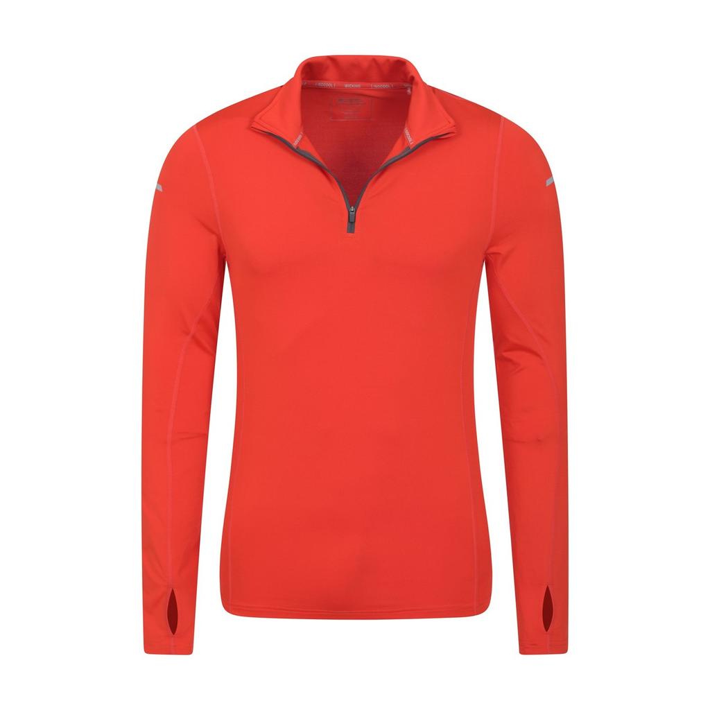 Mountain Warehouse Men's Vault Recycled Half Zip Long-Sleeved Top