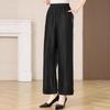 2026 Silk Xiangyunsha Straight-Leg Pants - 100% Mulberry Silk, Casual & Versatile Fashion