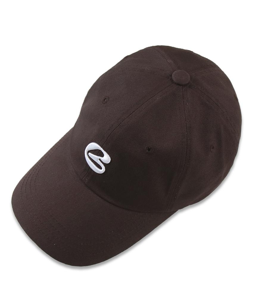 BLUFF B Initial Cotton Ball Cap [Brown]