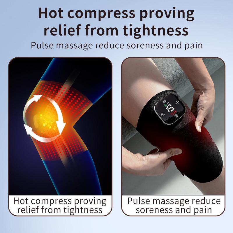 3-In-1 Knee Massager Joint Pain Relief Vibration Massage Therapy Equipment Portable Shoulder Heating Massaging Machine
