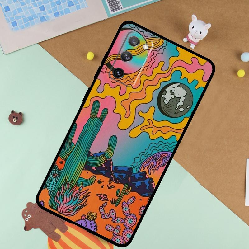 Indie Hippie Art Soft Case For Samsung Galaxy S25 Ultra S9 S10 S20 FE S21 S22 S23 Plus S24 Ultra Funda Cover