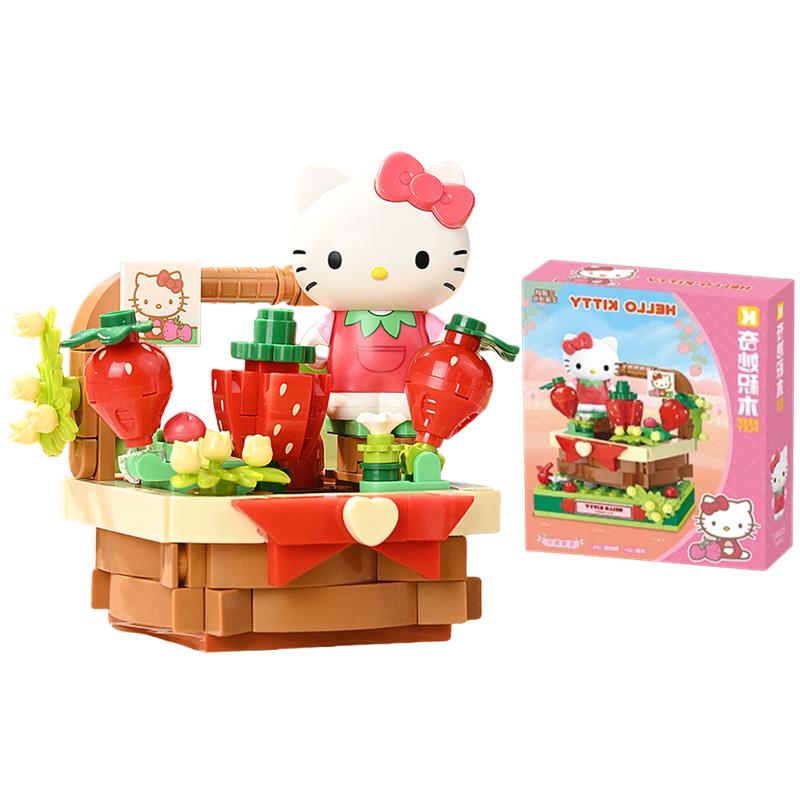 Melody Kuromi Pochacco Cinnamoroll Pom Pom Purin Cartoon Anime Figure Model Building Block Toys Children Gift