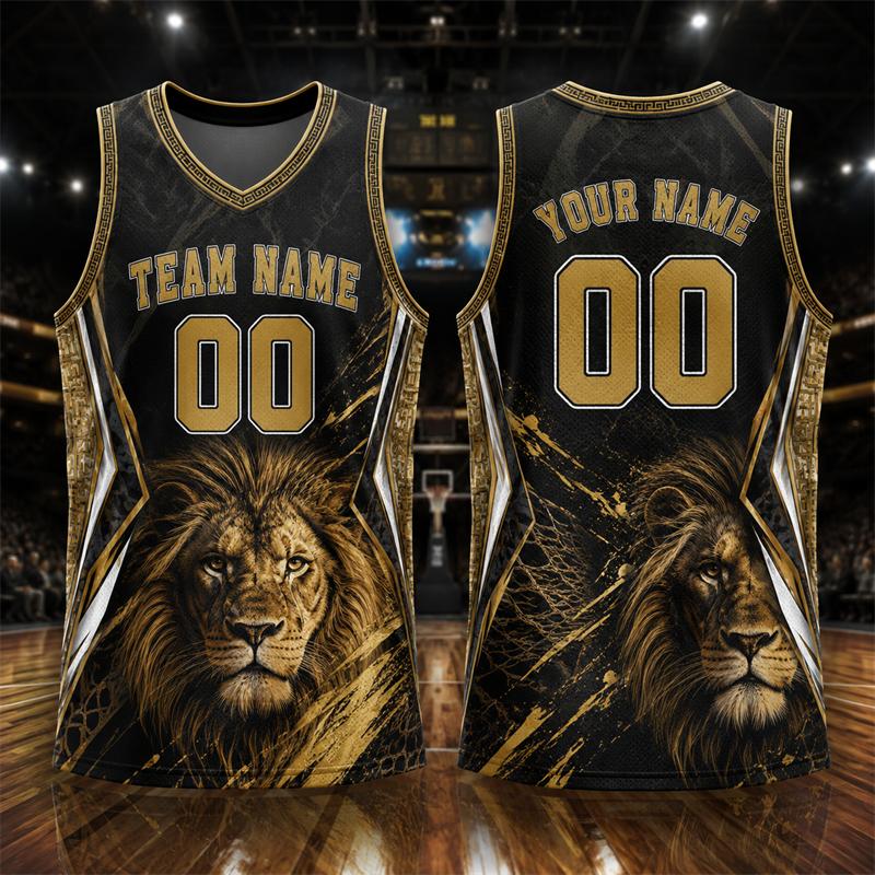 Trendy Animal Graphic Basketball Jersey For Men Custom Name Team Name Number Sports Tank Tops Loose Breathable Team Uniforms