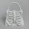 Gothic Skeleton Bag 3D Printed Ribcage Bone Handbag Anatomical Spooky Skeleton Purse for Halloween Dress-up Dark Aesthetic Accessory