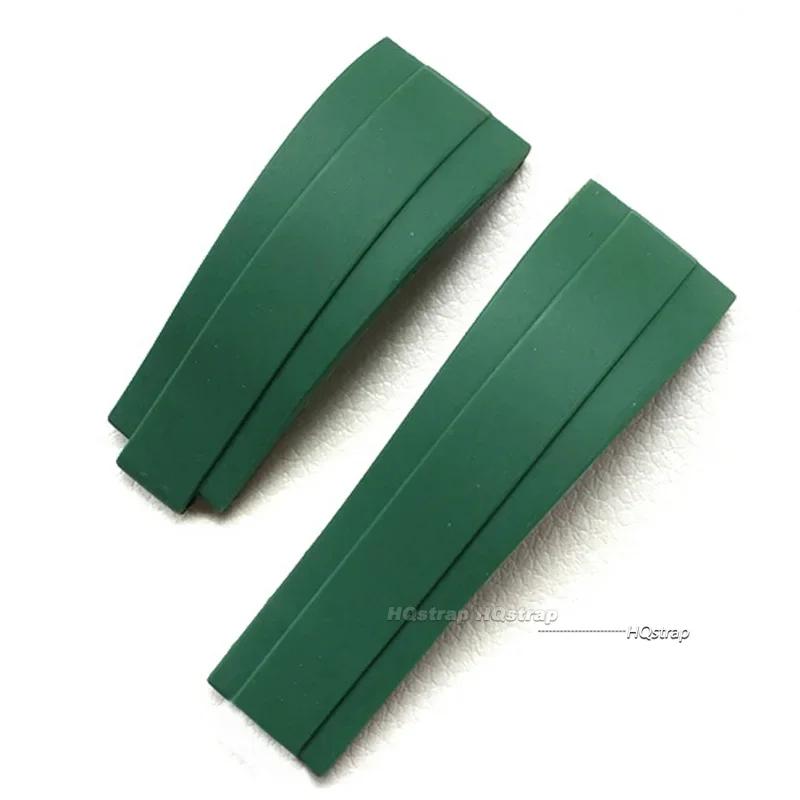 20mm Gummi-Uhrenarmband Passend für Rolex Submariner GMT Master Daytona Silikonband Schwarz Rot Grün Blau Uhrenarmband Armband Gürtel