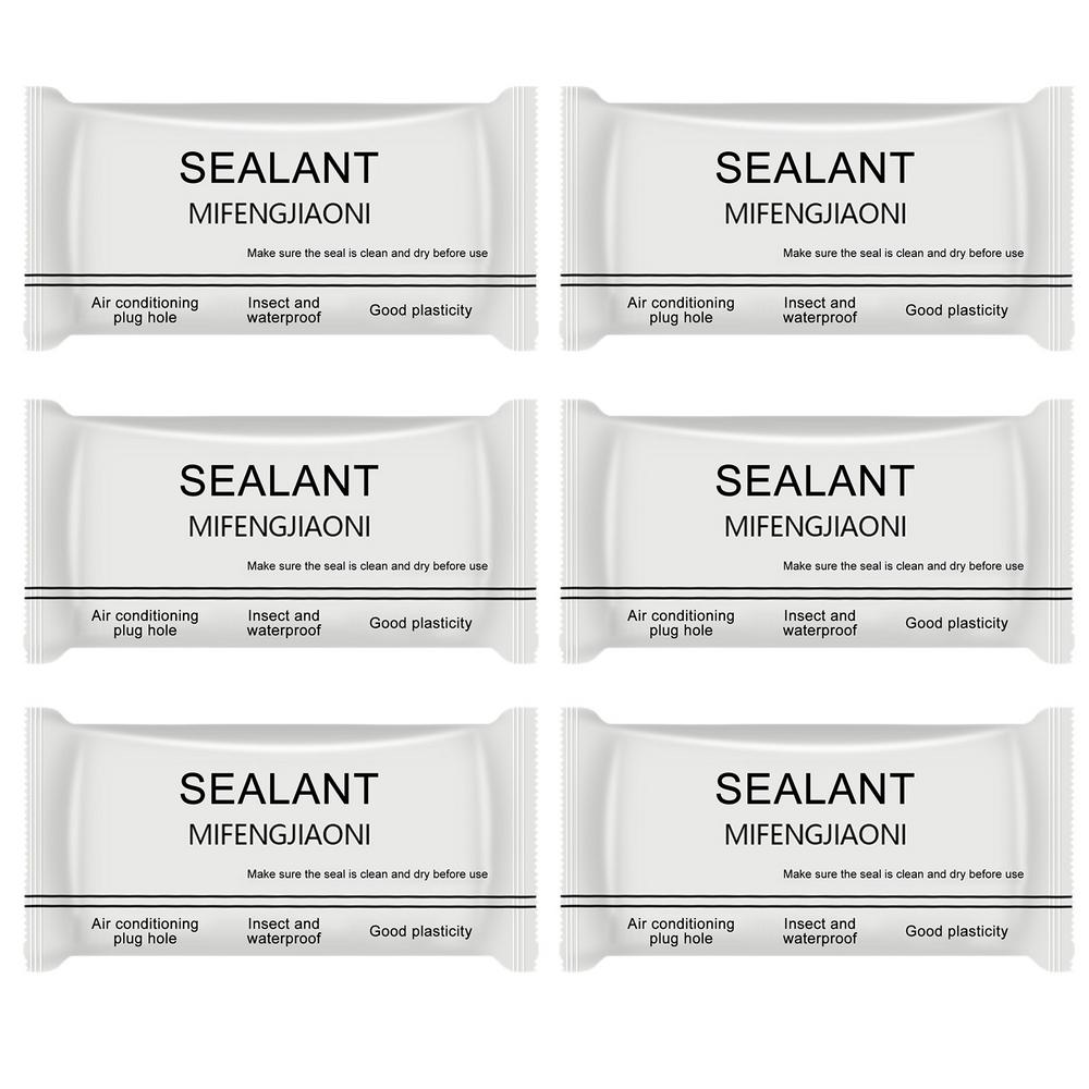

6Pcs Waterproof Duct Seal Repair Sealing Clay White Moldable Silicone Putty,Wall Hole, Air Conditioning Holes