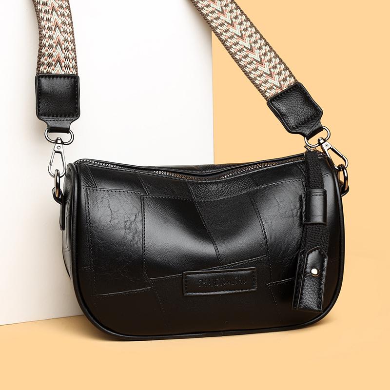 Trendy Designer Women's Handbag High Quality Soft Leather Female Messenger Bag Retro Minimalist Girl Shopping Bags Wallet
