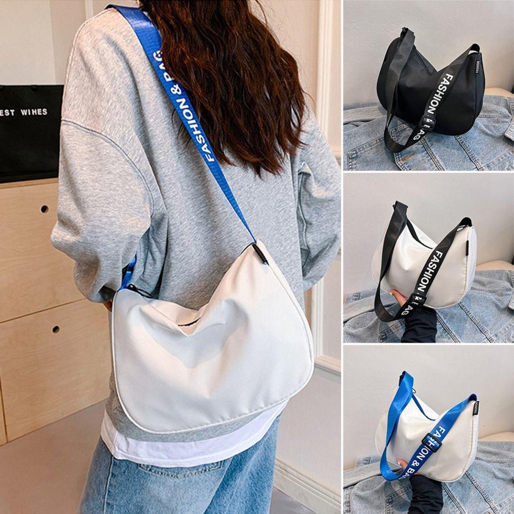 

Solid Color Messenger Bags Large Capacity Crossbody Bags Simple Sling Bag Ladies