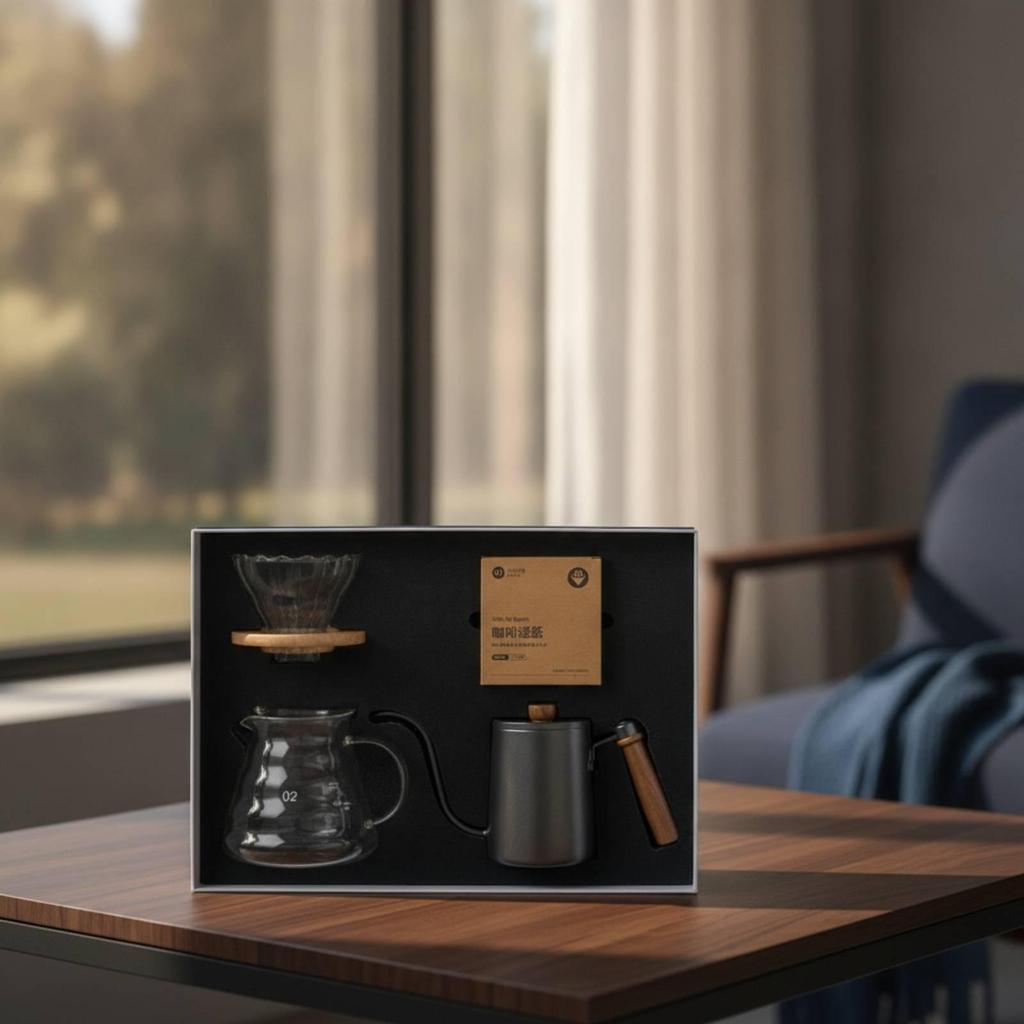 Pour Manual Brew Kit with Kettle Coffee Gift Box
