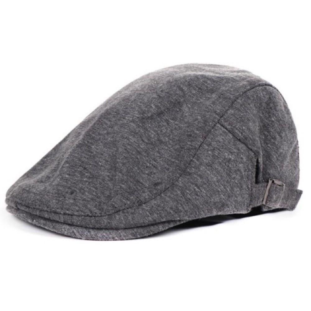 Adjustable Newsboy Caps Solid Color Flat Visor Cap Retro Vintage Berets Hat Women