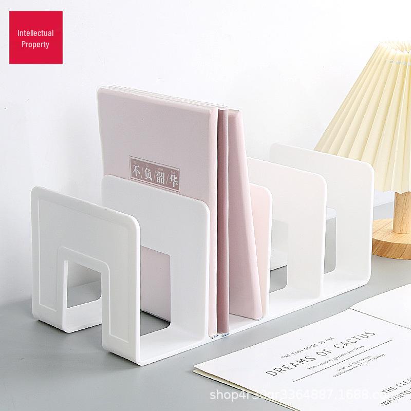 

Настольная подставка для книг Morandi с несколькими отделениями: Прозрачная стойка для хранения для чтения с четырьмя отделениями Cream White - Single