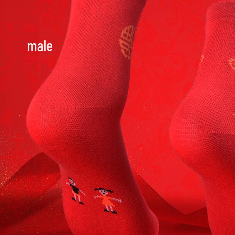 Hengyuanxiang Lucky Red Mid-Calf Socks Gift Set