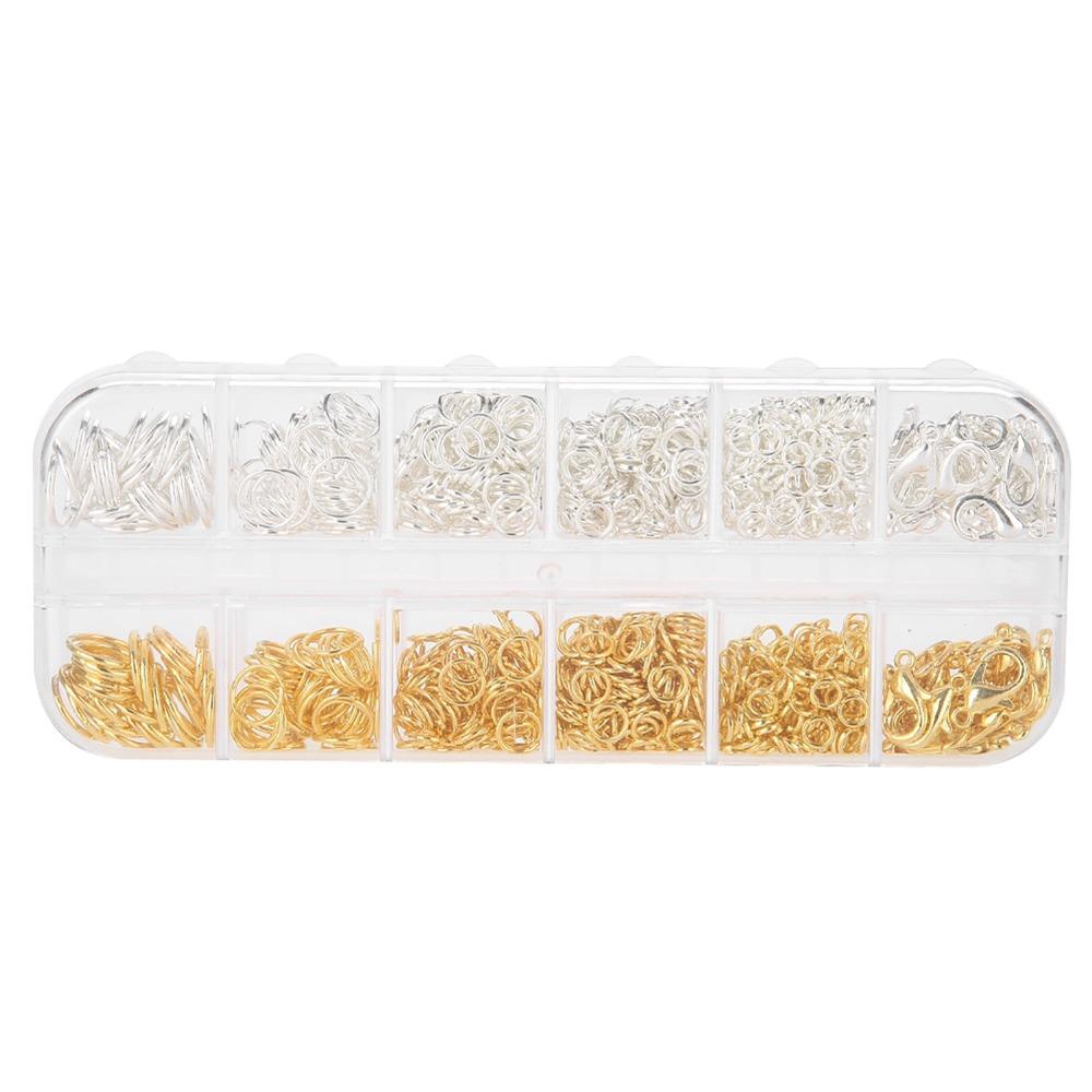 Professional Silver Gold Colors Jump Rings Kit Straight mouth pliers Zinc Alloy Jewelry Findings Lobster Clasps Bracelet Repair