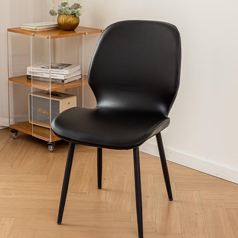 PU Leather Chair Cover Waterproof Shell Shape Seat Protector Universal Fit for Dining/Office/Hotel Chair NonSlip Furniture Cover