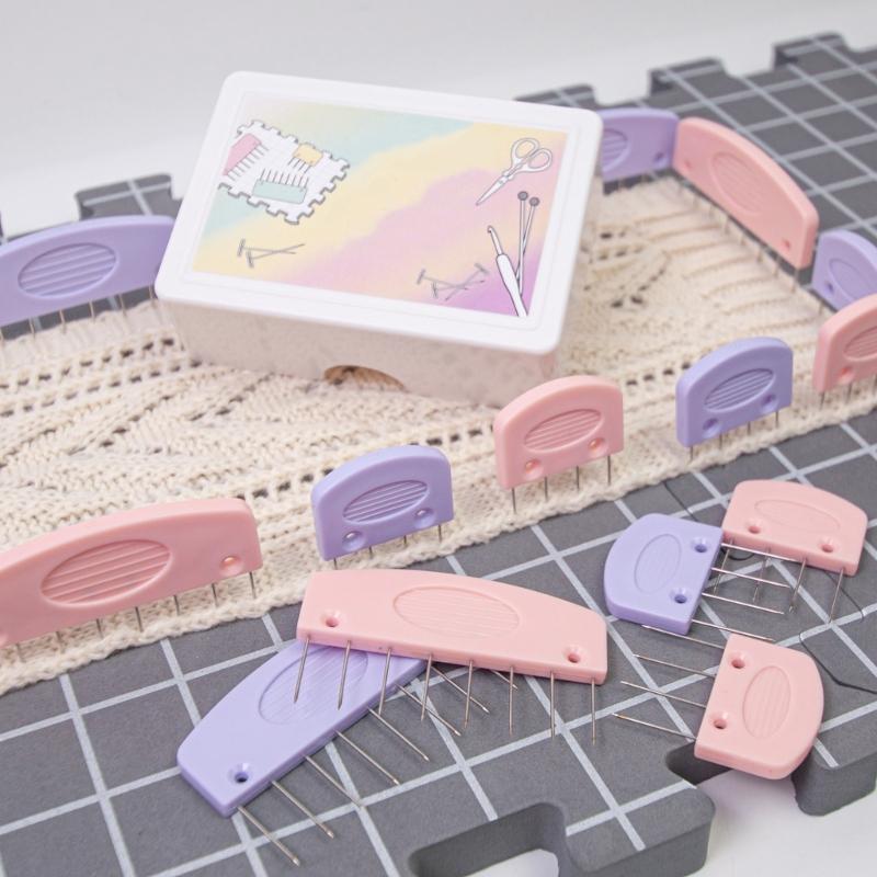 20Pcs Knit Blocking Combs with Pin Set 4-Pin 8-Pin Knit Blocking Pin Knit Blocking Pin for Crochet Knitting Needlework