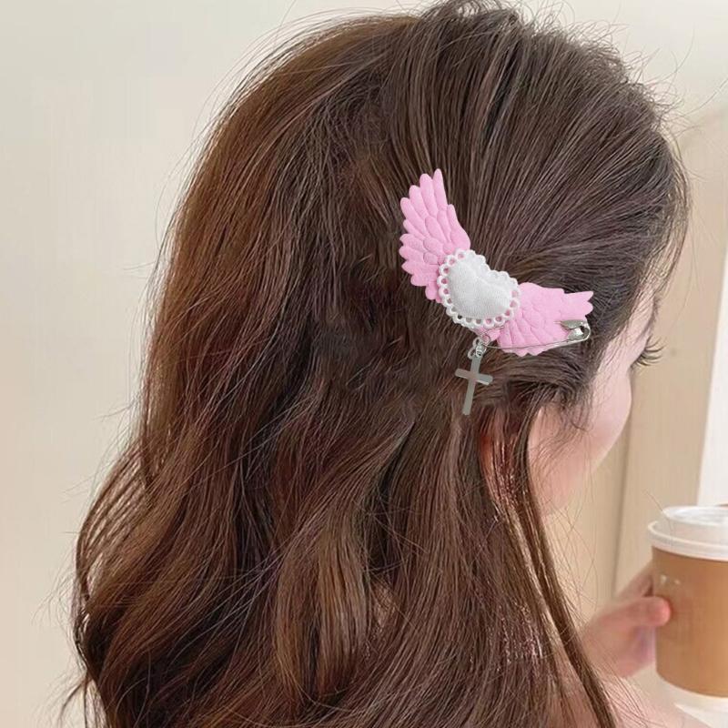 Stylish Hairpin With Soft Padded Wing Delicate Metalwork Hairpin Animen Style Hair Clip For Casual Or Prom Occasion