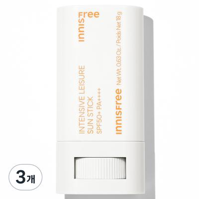 Intensive Leisure Sun Stick SPF50+ PA++++, 18g, 3 Pieces